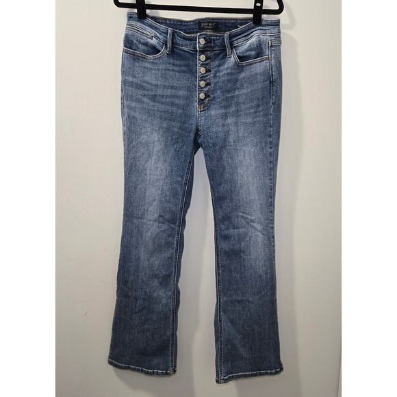 Judy Blue Mid Rise Button Fly Bootcut Medium Wash Denim Jeans Size 13/31 - Picture 1 of 9